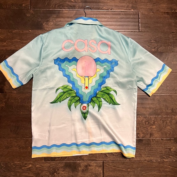 Casablanca Cuban Collar Shirt Memphis Icon Multi
